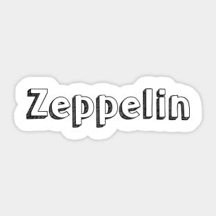 Zeppelin // Typography Design Sticker